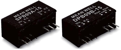 DPB09C Meanwell Power Supply 9W DC-DC Converter DPB09C-05 DPB09C-12 DPB09C-15 SPB09 Dual Output 2:1 input range YCICT