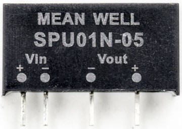 SPU01N Meanwell Power Supply 1W Unregulated DC-DC Converter SIP Package SPU01N-05 SPU01N-12 SPU01N-15 SPU01 DPU01 YCICT