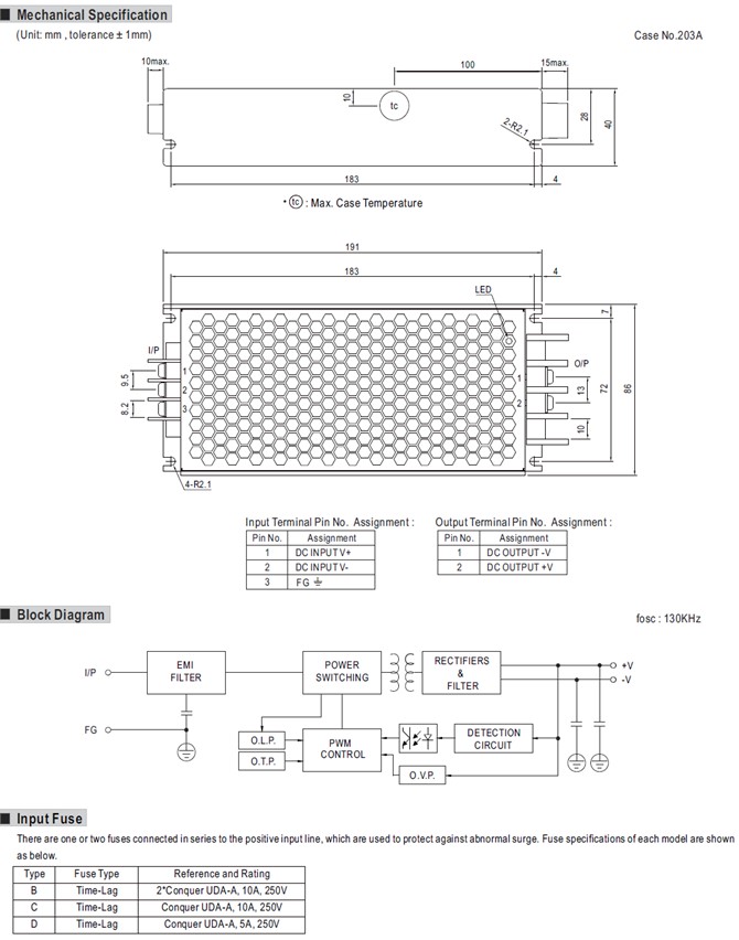 RSD-200B Meanwell Power Supply 200W Single Output DC-DC Converter RSD-200B-12 RSD-200B-24 RSD-200B-48 RSD-200 YCICT