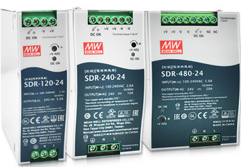 Meanwell SDR-120-48 price and datasheet 120W Single Output Din Rail Switching Power Supply SDR-120-12/24/48 PFC YCICT