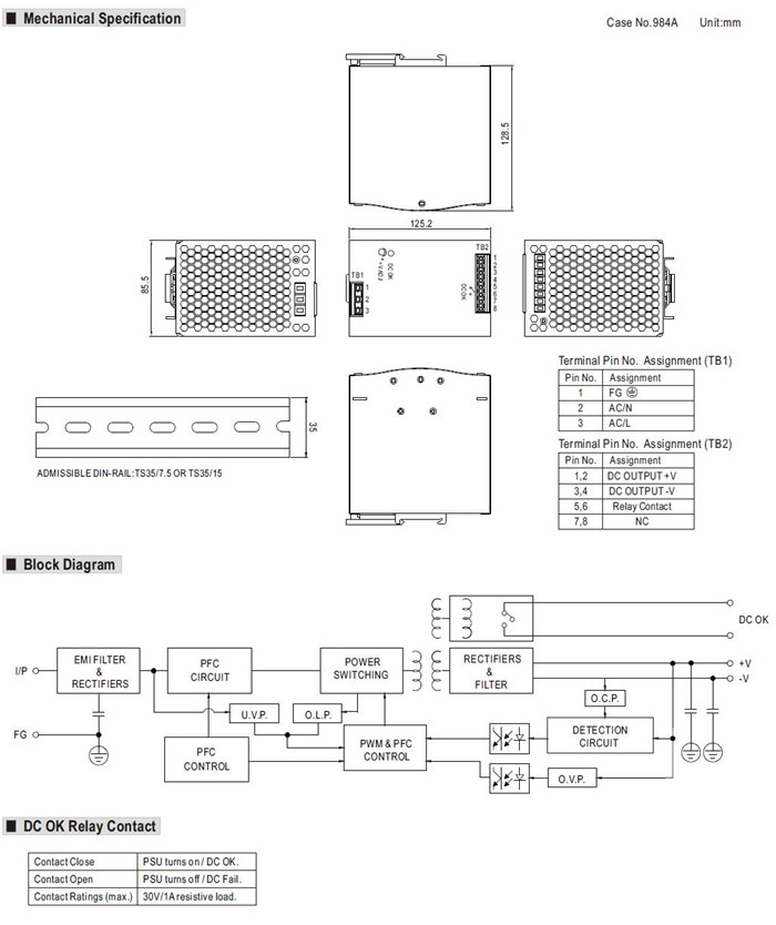 SDR-480 Meanwell Power Supply 480W AC/DC Single Output Industrial Din Rail with PFC SDR-480-24 SDR-480-48 UL508 YCICT