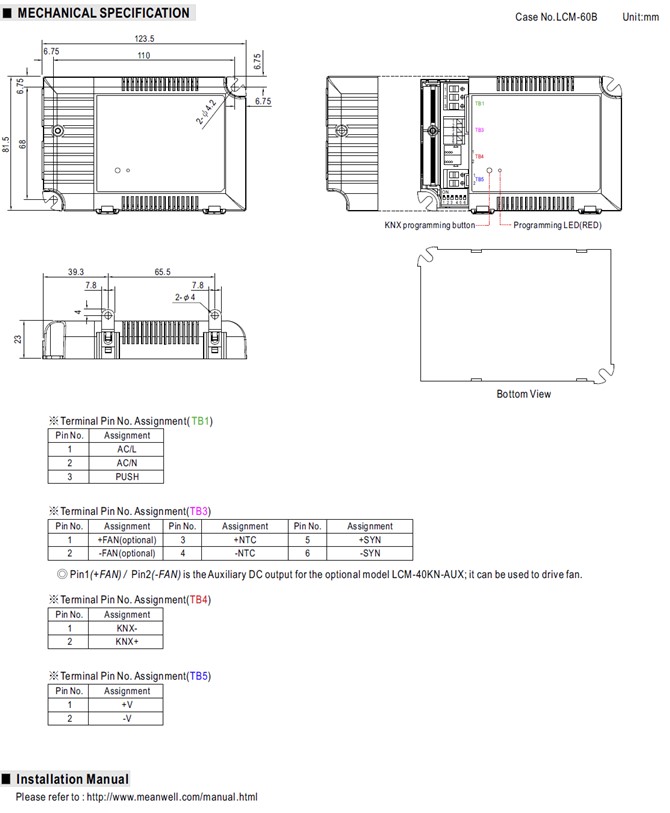 Meanwell LCM-40KN price and specs 40W Multiple-Stage Constant Current LED Driver KNX/EIB protocol Flicker free YCICT